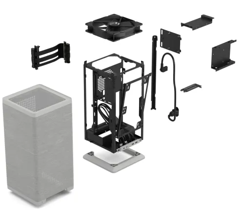 Case Fractal Design Mood Light Gray FD-C-MOD1N-02 – Thiết Kế Trụ Đứng Tối Giản | Tông Xám Hiện Đại